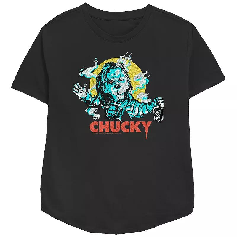 Women's Chucky Is Here Relaxed Fit Graphic Tee,  Product Image