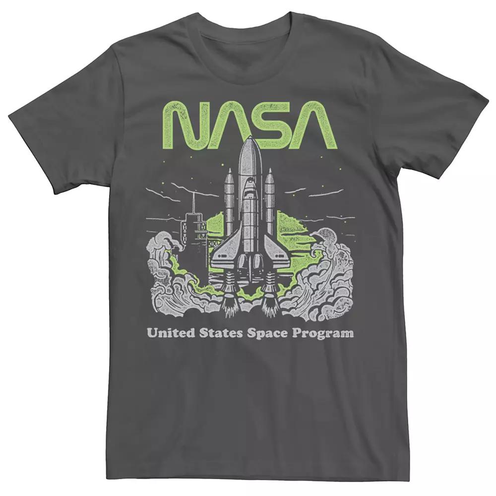 Men's NASA United States Space Program Vintage Poster Tee, Size: 3XL, Grey Product Image
