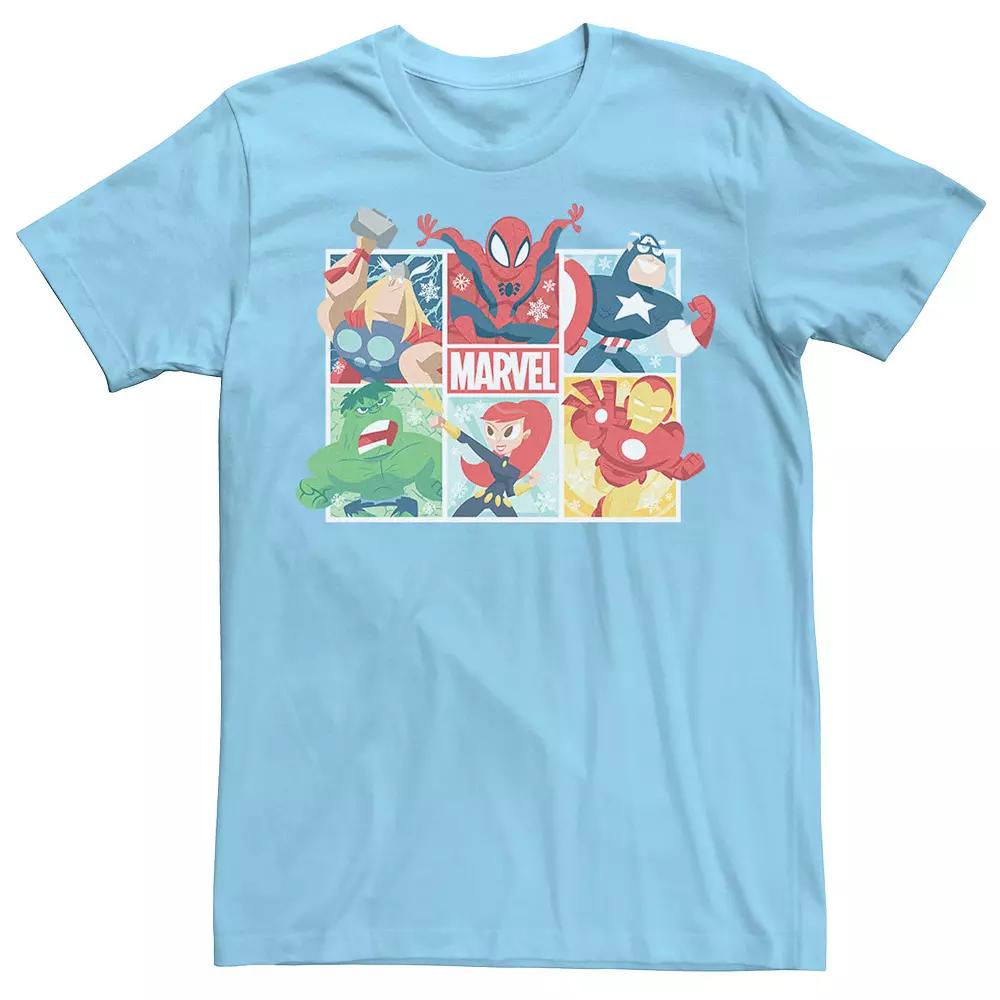 Men's Marvel Avengers Cartoon Comic Panels Tee,  Product Image