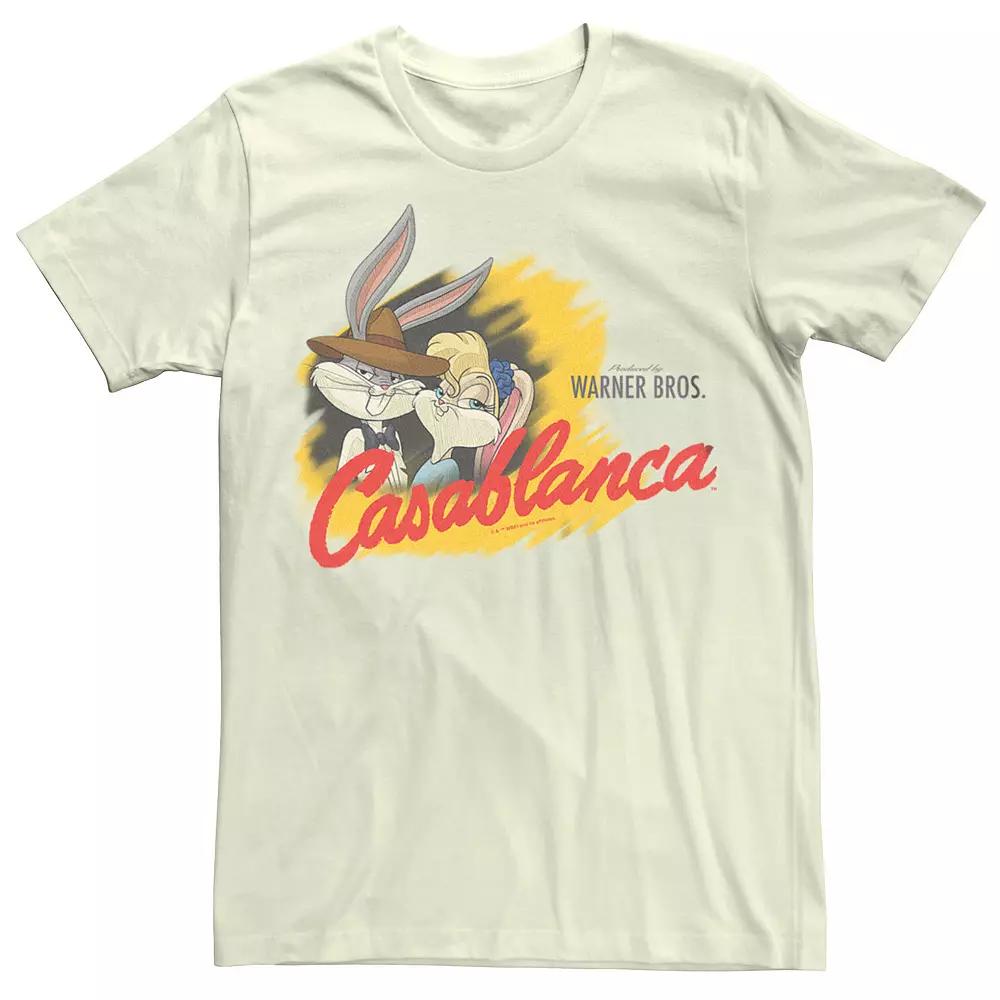 Men's Looney Tunes Bugs And Lola Bunny Casablanca Poster Graphic Tee,  Product Image