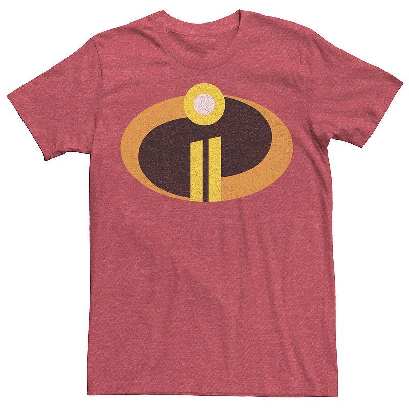 Disney / Pixars The Incredibles 2 Mens Colored Symbol Tee Red Grey Product Image