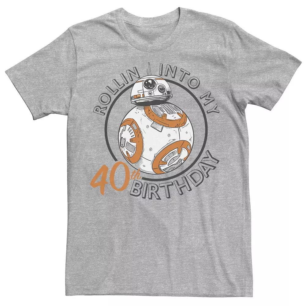 Men's Star Wars BB-8 Rollin Into My 40th Birthday Tee,  Product Image