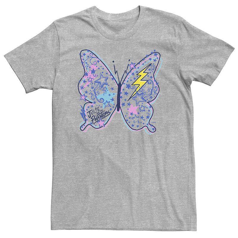 Big & Tall Julie And The Phantoms Butterfly Sketches Tee, Men's, Size: 3XL Tall, Athletic Grey Product Image