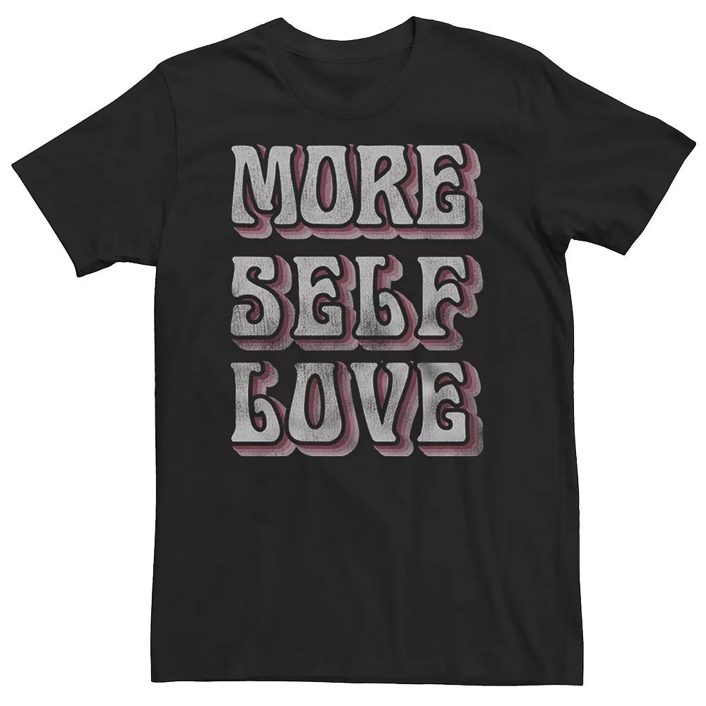 Big & Tall Trendy Retro Self Love Tee, Men's,  Product Image