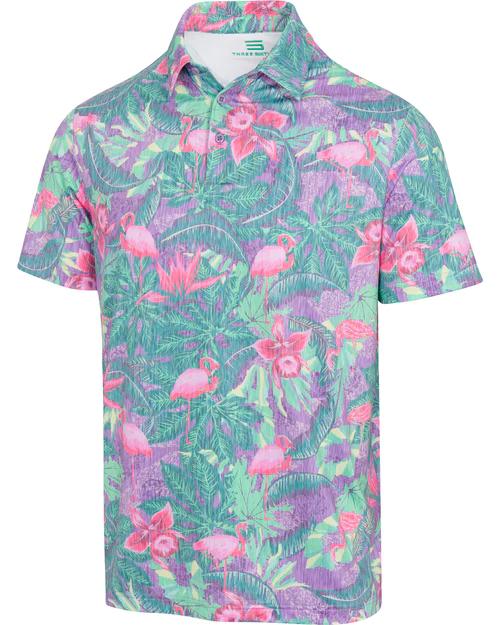 Three Sixty Six Men’s Print Golf Polos Product Image