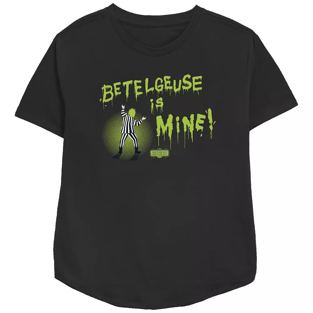 Women's Beetlejuice 2 Betelgeuse Is Mine Relaxed Fit Graphic Tee, Size: Medium, Black Product Image