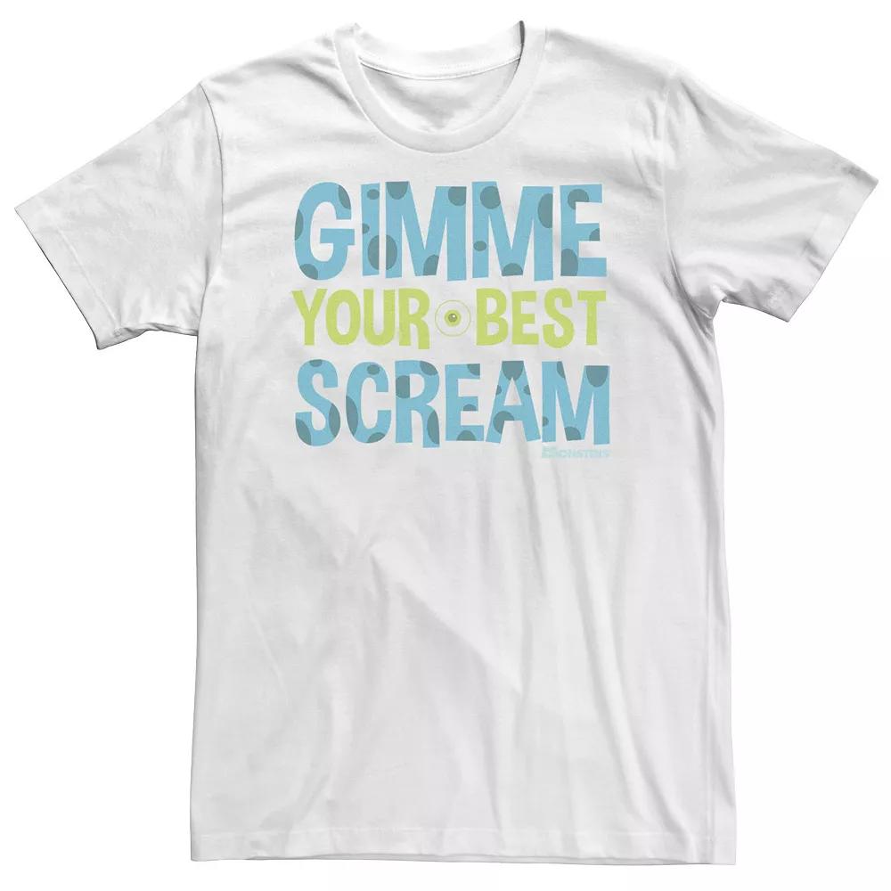 Big & Tall Disney / Pixar Monsters University Your Best Scream Tee, Men's, Size: XXL Tall, White Product Image