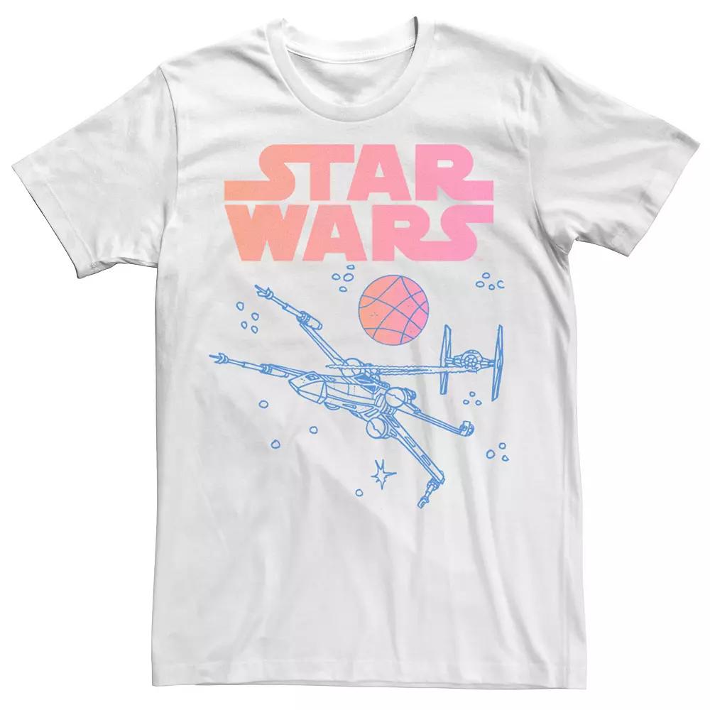 Men's Star Wars X-Wing Ombre Logo Poster Tee,  Product Image