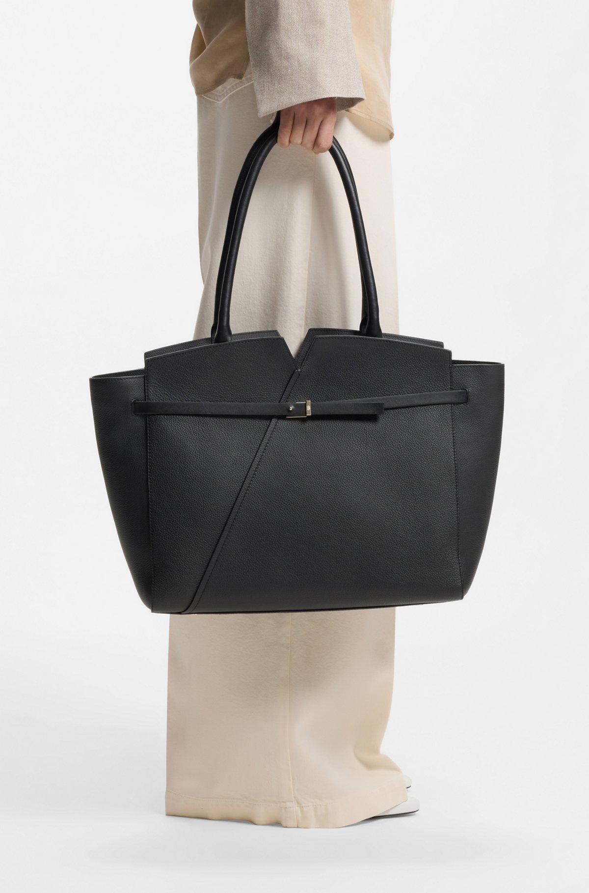 BOSS REVERS tote bag in leather with belt detail Product Image