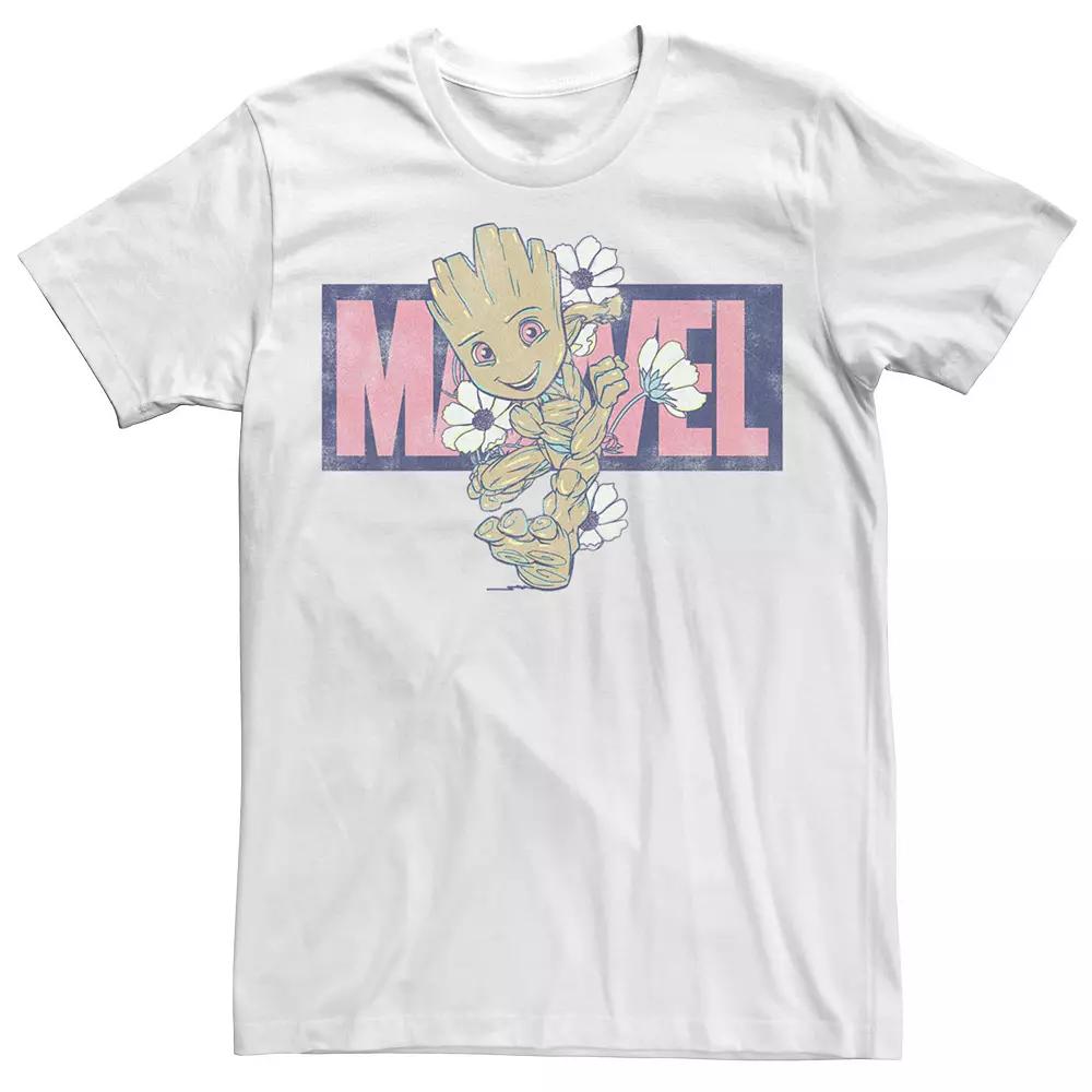Men's Marvel Groot Running Floral Tee,  Product Image