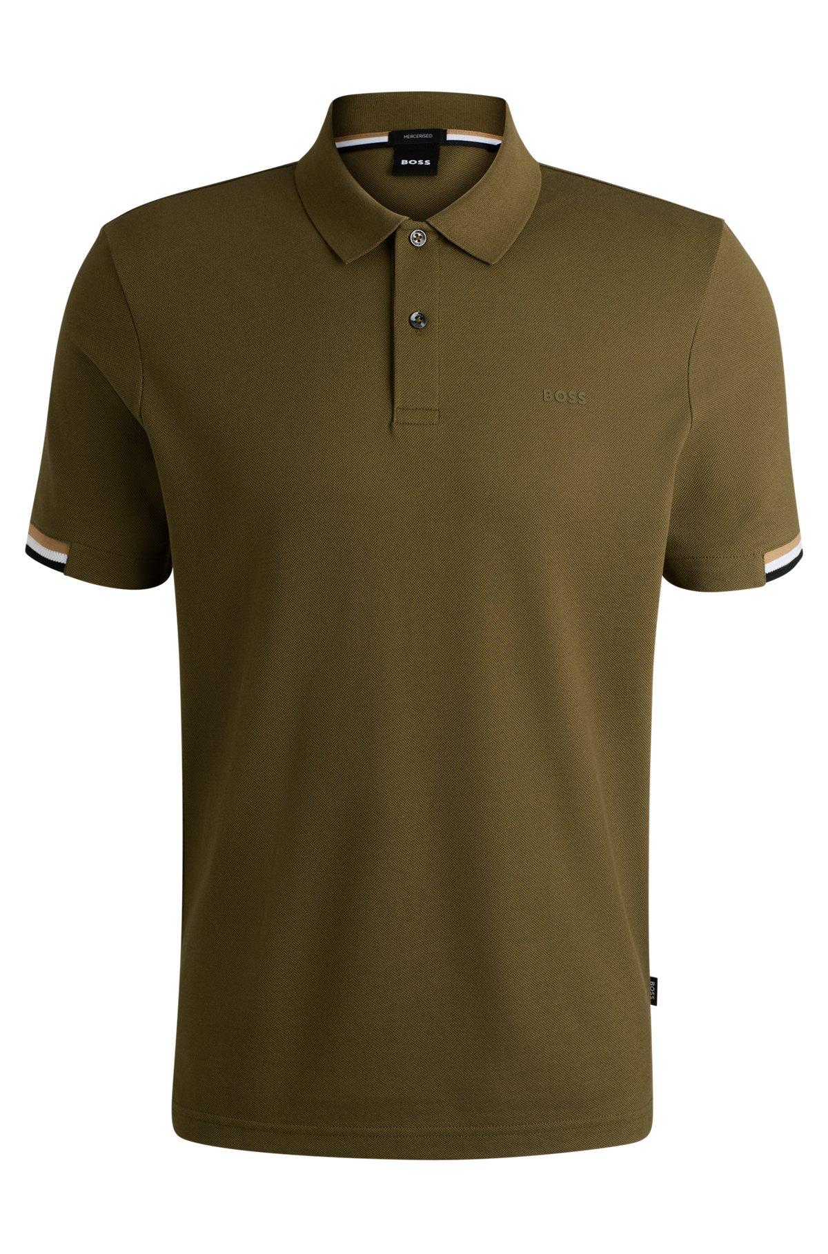 Regular-fit polo shirt with rubberized logo Product Image