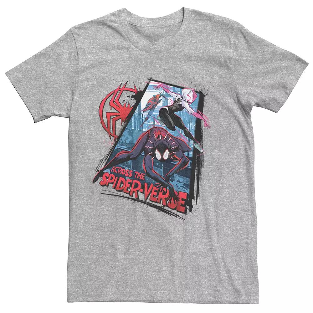 Big & Tall Marvel Spiderman Across The Spider Verse Action Poster Graphic Tee, Men's,  Product Image