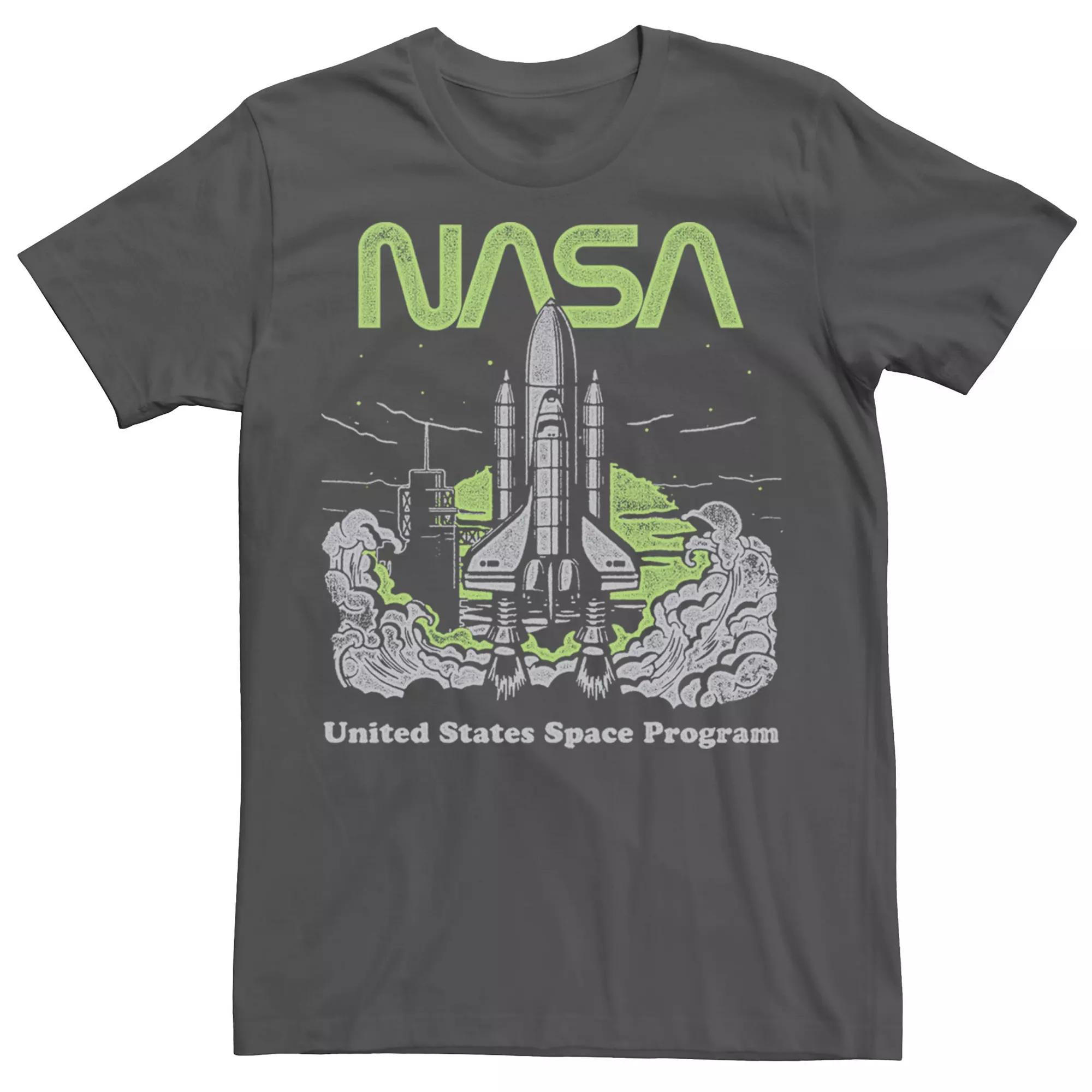 Men's NASA United States Space Program Vintage Poster Tee, Size: 3XL, Grey Product Image