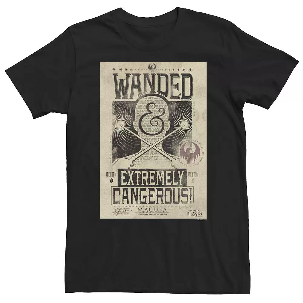 Big & Tall Fantastic Beasts - Grindelwald Wanted Tee, Men's,  Product Image