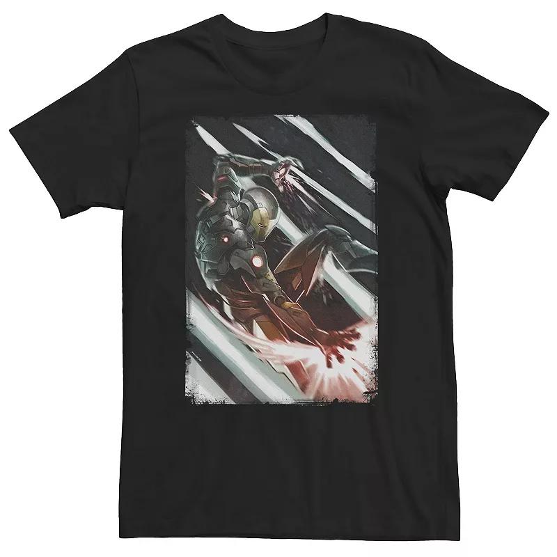 Big & Tall Marvel Iron Man Leap of Faith Power Blast Tee, Men's, Size: 3XL Tall, Black Product Image