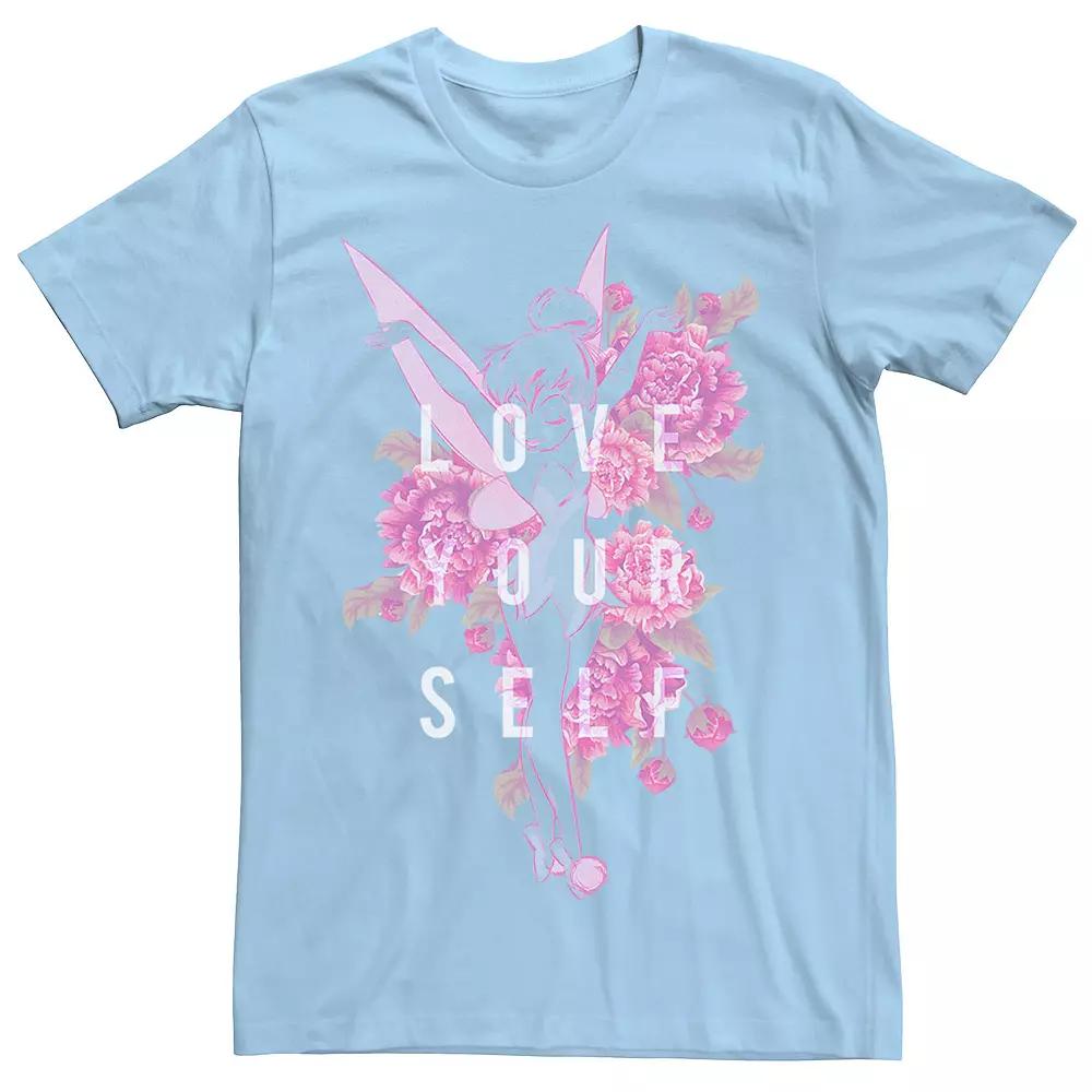 Disney's Peter Pan Tinkerbell "Love Yourself" Flower Portrait Men's Tee,  Product Image