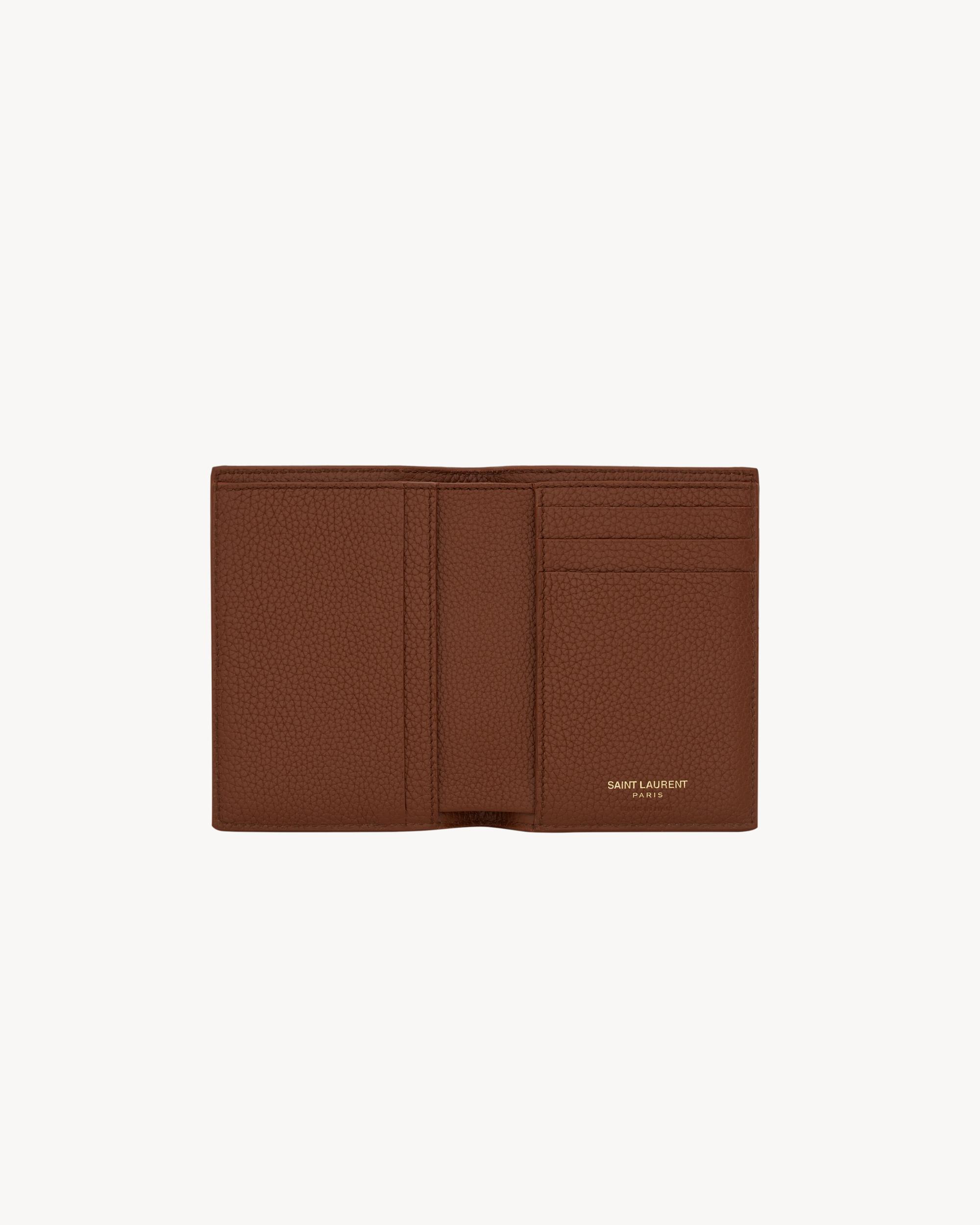 TINY CASSANDRE credit card wallet in grained leather Product Image