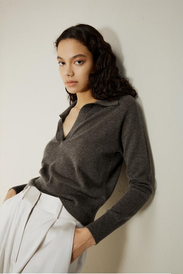 Cashmere Polo Shirt Product Image