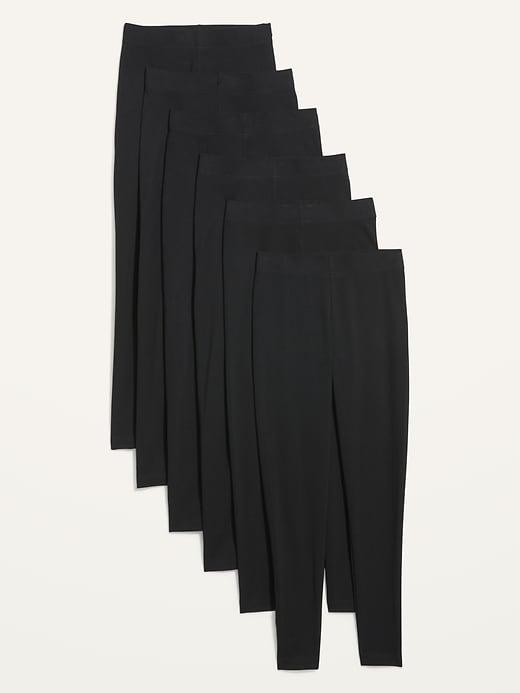 High-Waisted Fashion Layering Leggings 6-Pack Product Image