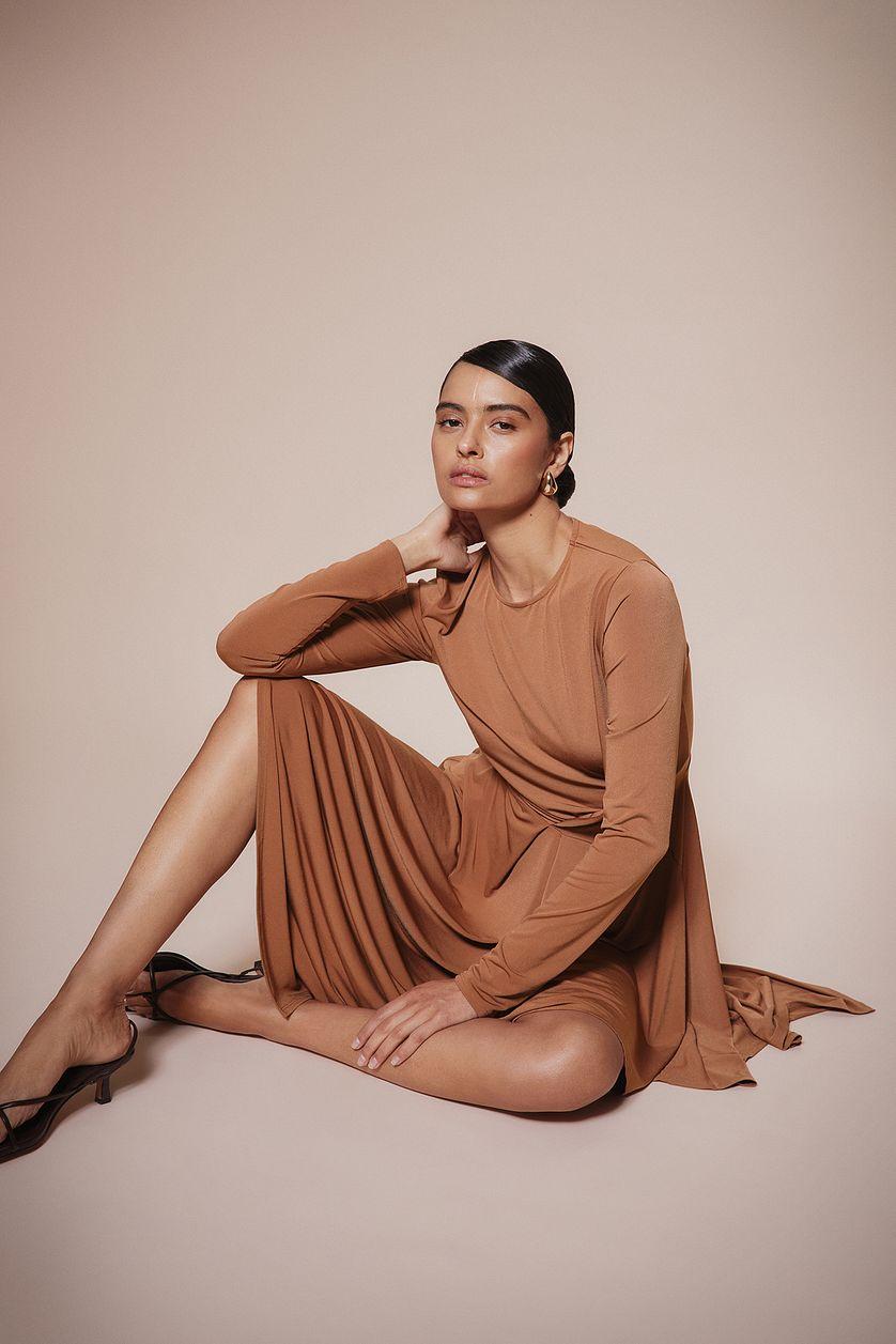 Draped Midi Dress Product Image