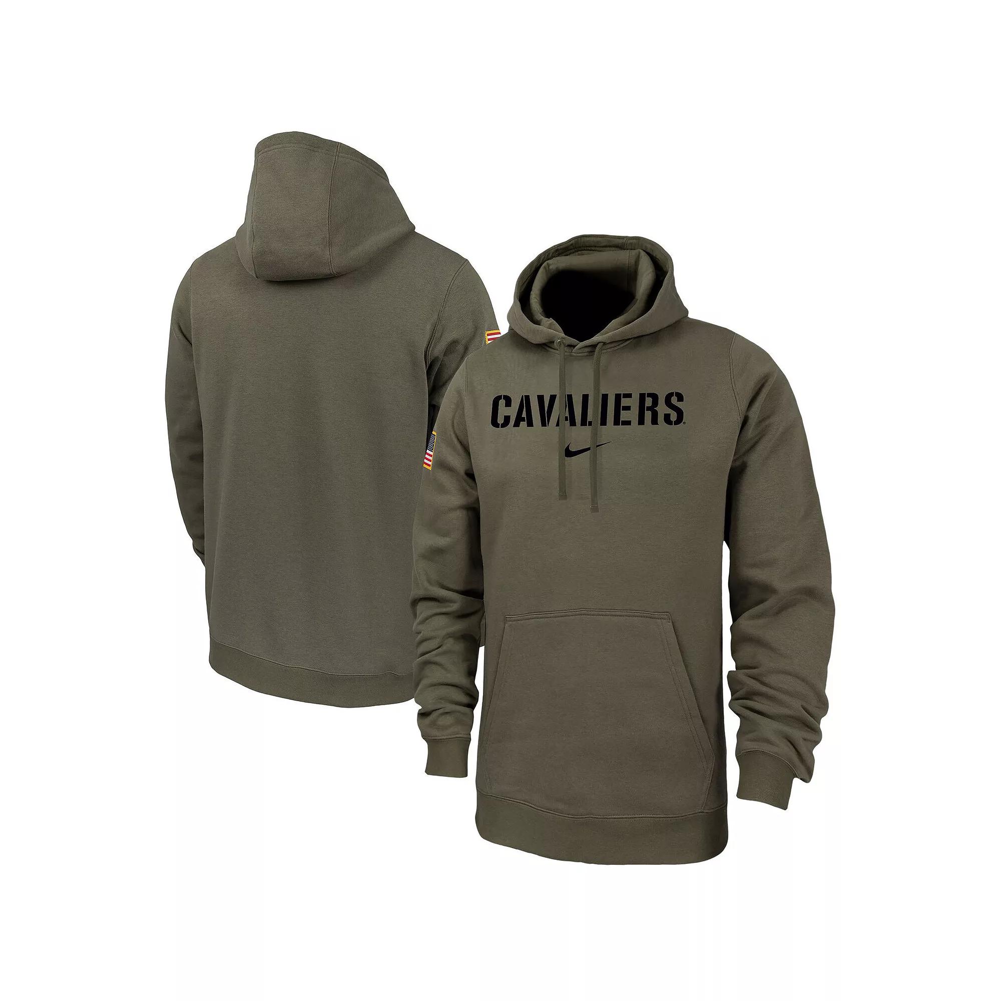 Men's Nike Olive Virginia Cavaliers Military Pack Club Fleece Pullover Hoodie, Size: Large, Team Product Image