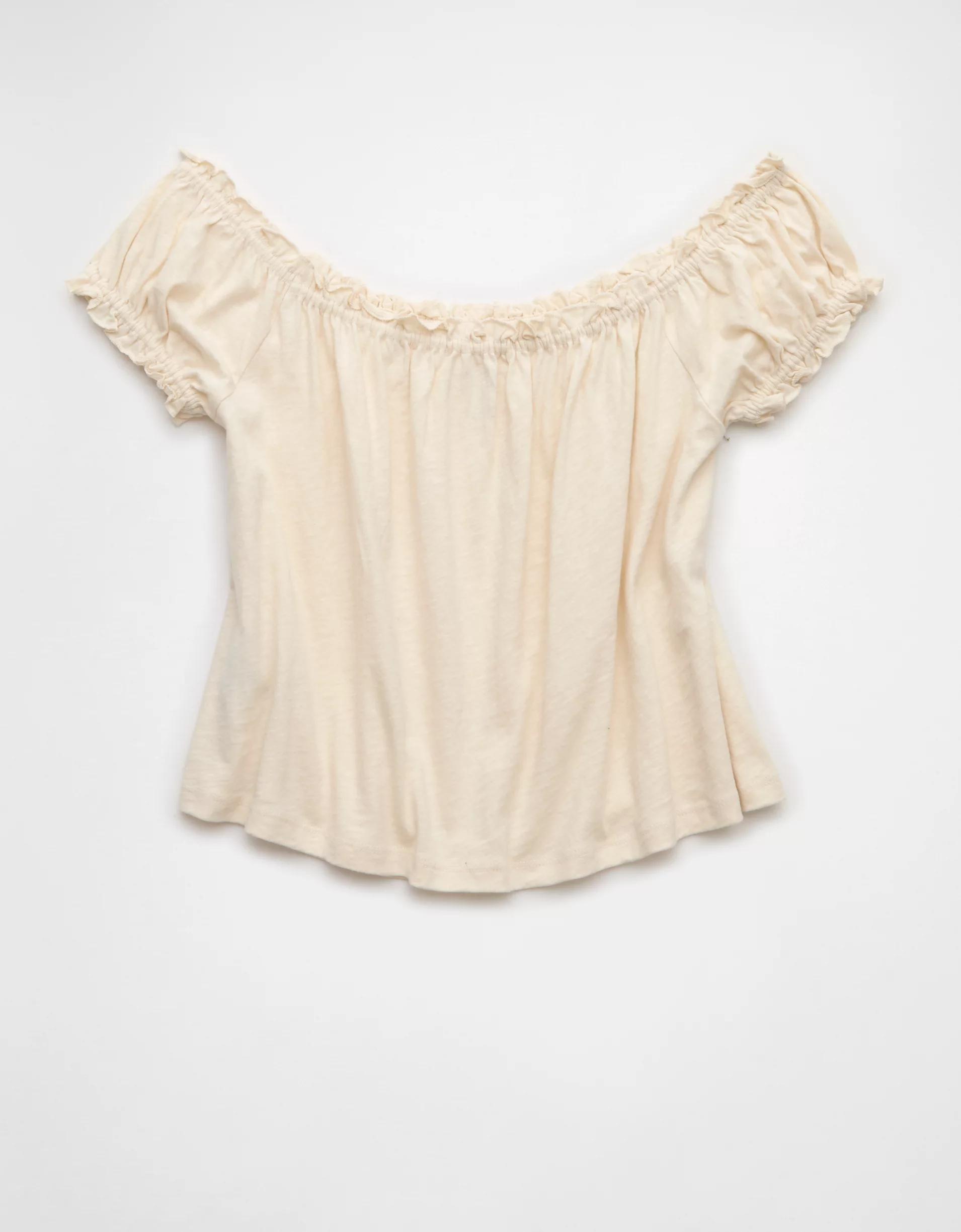 AE Sunchaser Knit Off The Shoulder Swing Top Product Image