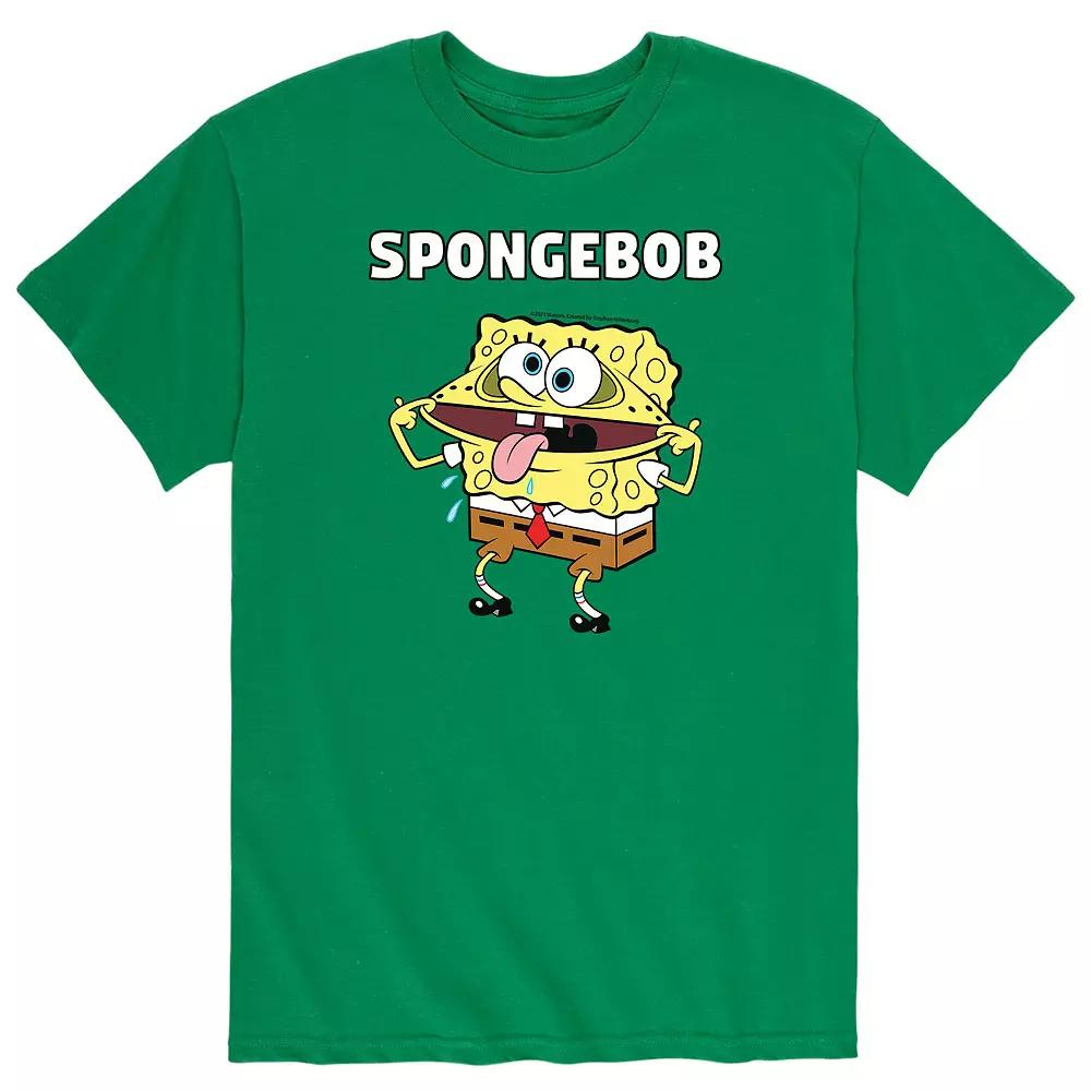 Men's SpongeBob Crazy Face Tee,  Product Image