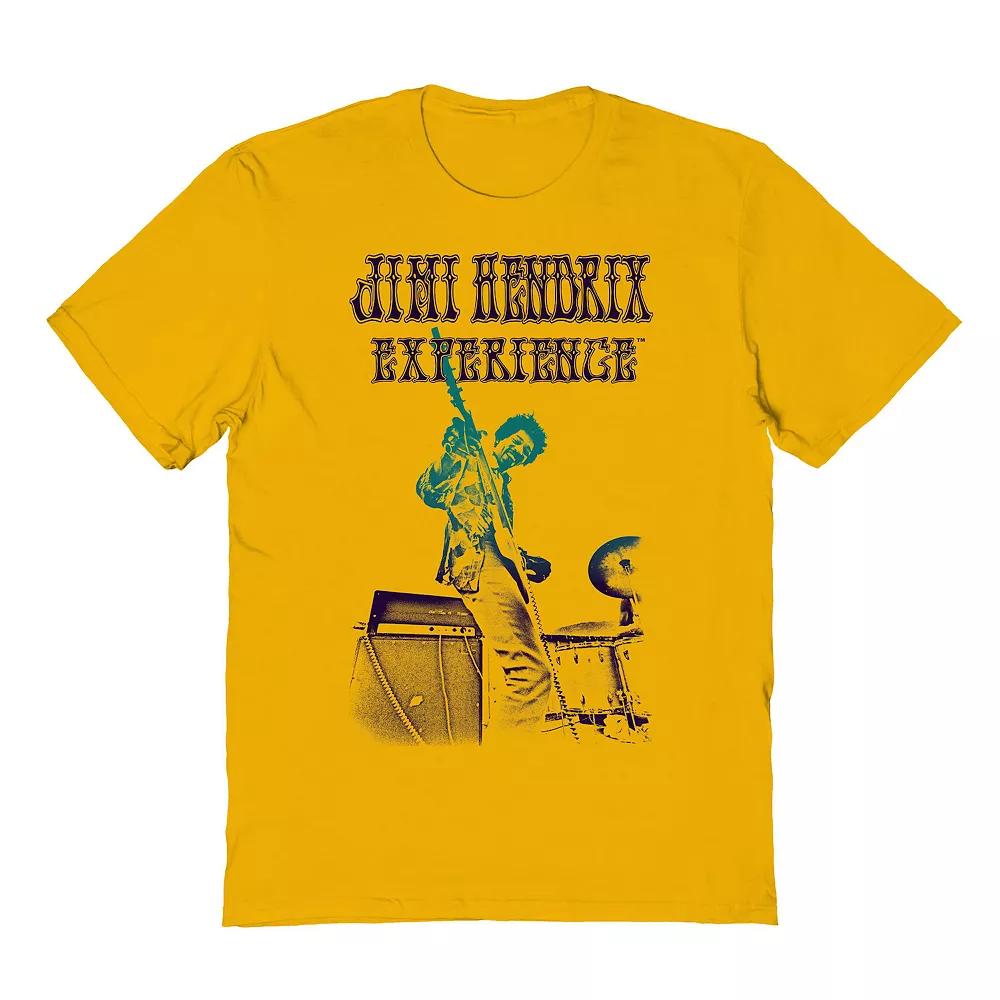 Men's Jimi Hendrix Experience Graphic Tee, Size: XXL, Gold Product Image