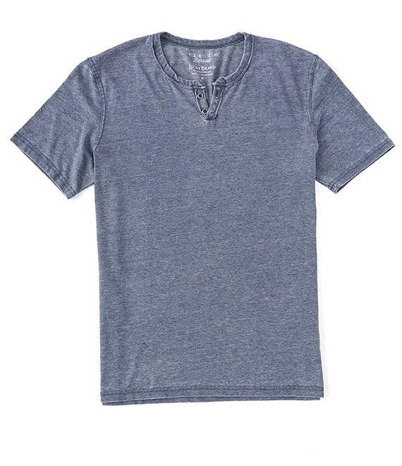 Lucky Brand Short Sleeve Button Notch Neck Venice Burnout T-Shirt Product Image