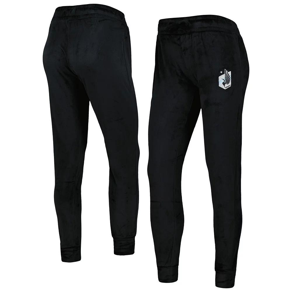 Women's Concepts Sport Black Minnesota United FC Intermission Velour Cuffed Pants, Size: Small, Mfc Black Product Image