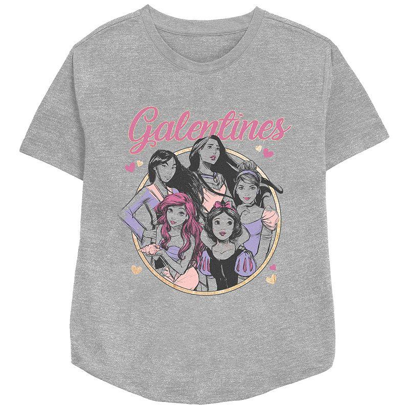 Women's Disney Princess Galentines Group Relaxed Fit Graphic Tee, Girl's,  Product Image
