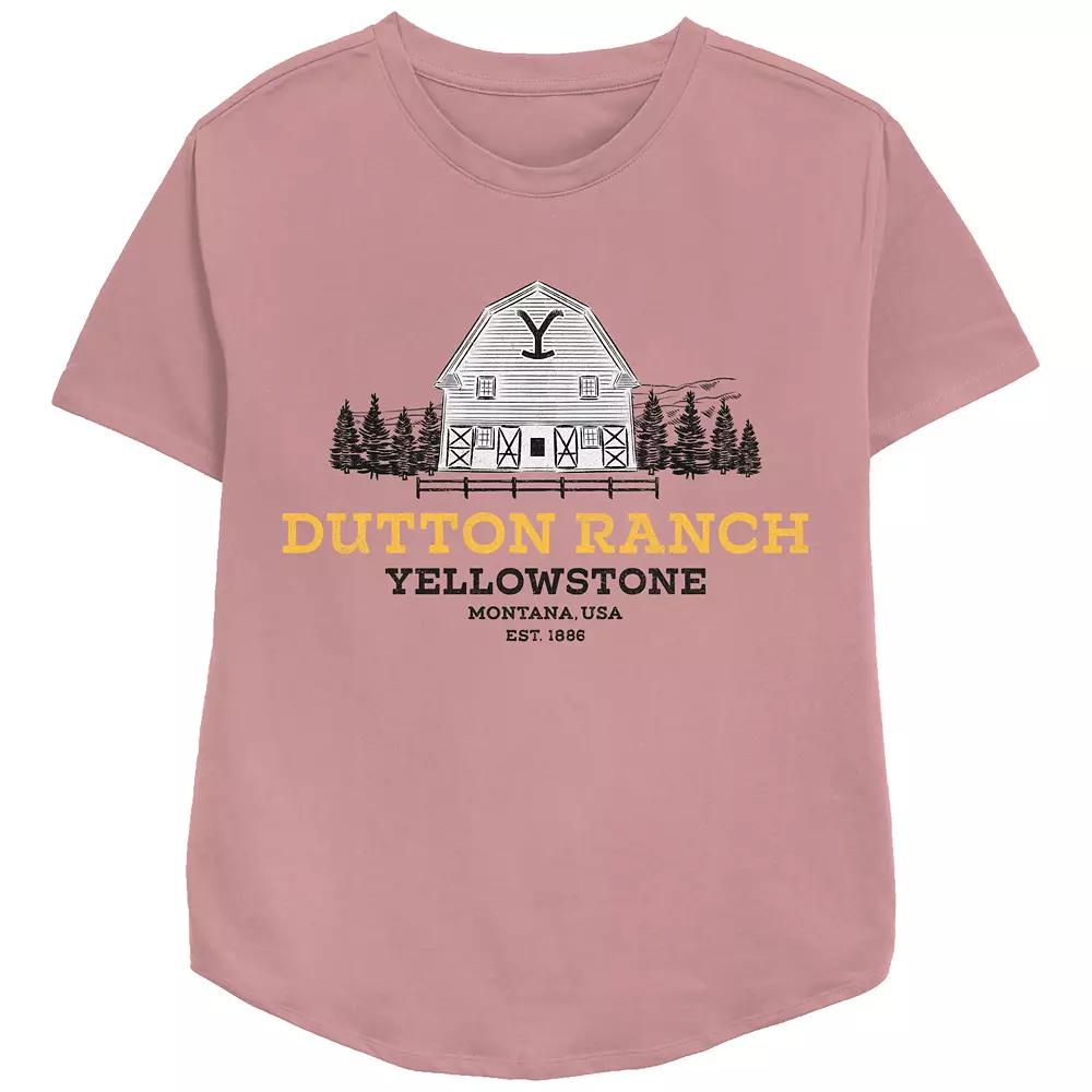 Women's Yellowstone Dutton Ranch Barn Relaxed Fit Graphic Tee, Girl's,  Product Image