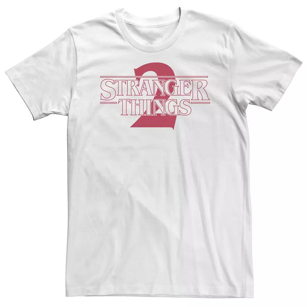 Big & Tall Netflix Stranger Things 2 Solid Logo Tee, Men's, Size: 4XL, White Product Image