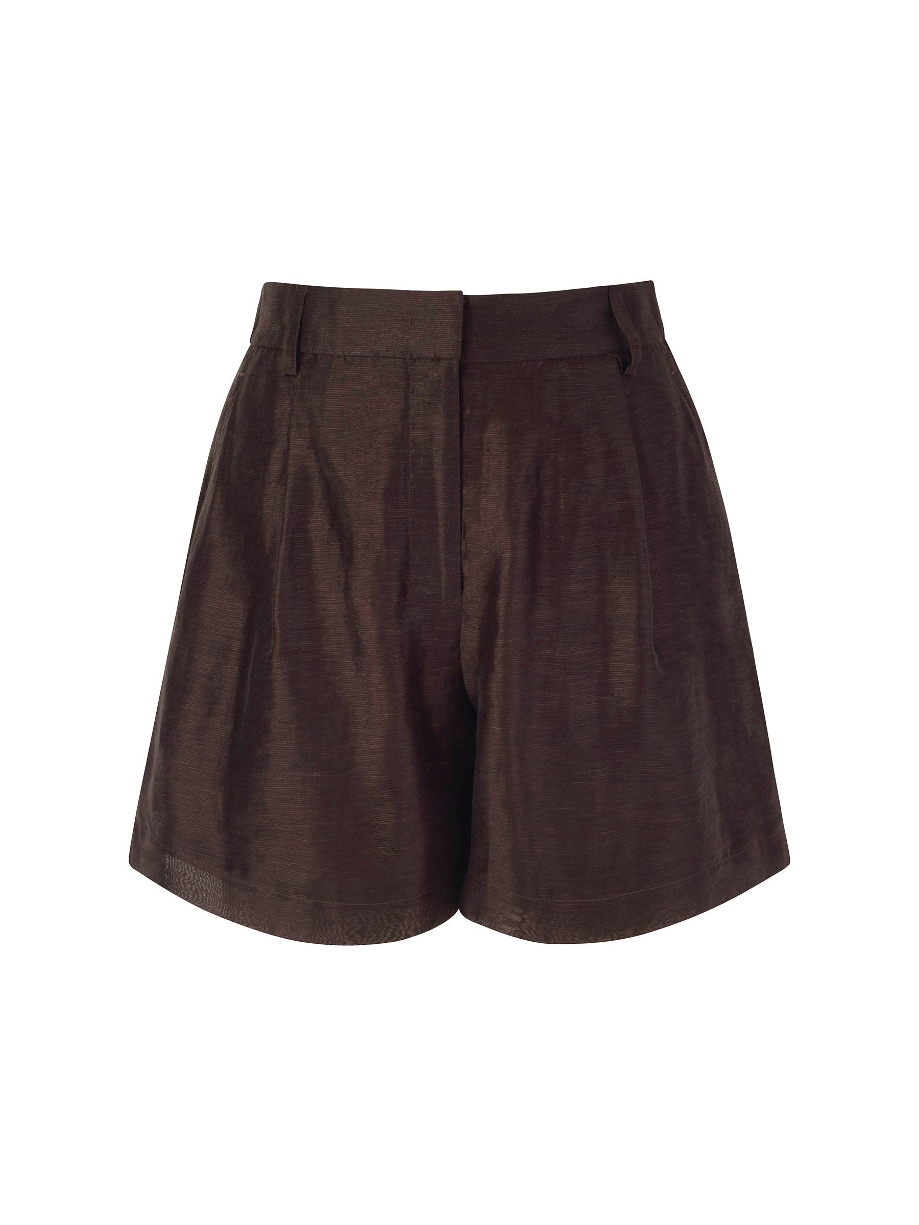 Tencel Linen Blend Women A-Line Shorts Product Image