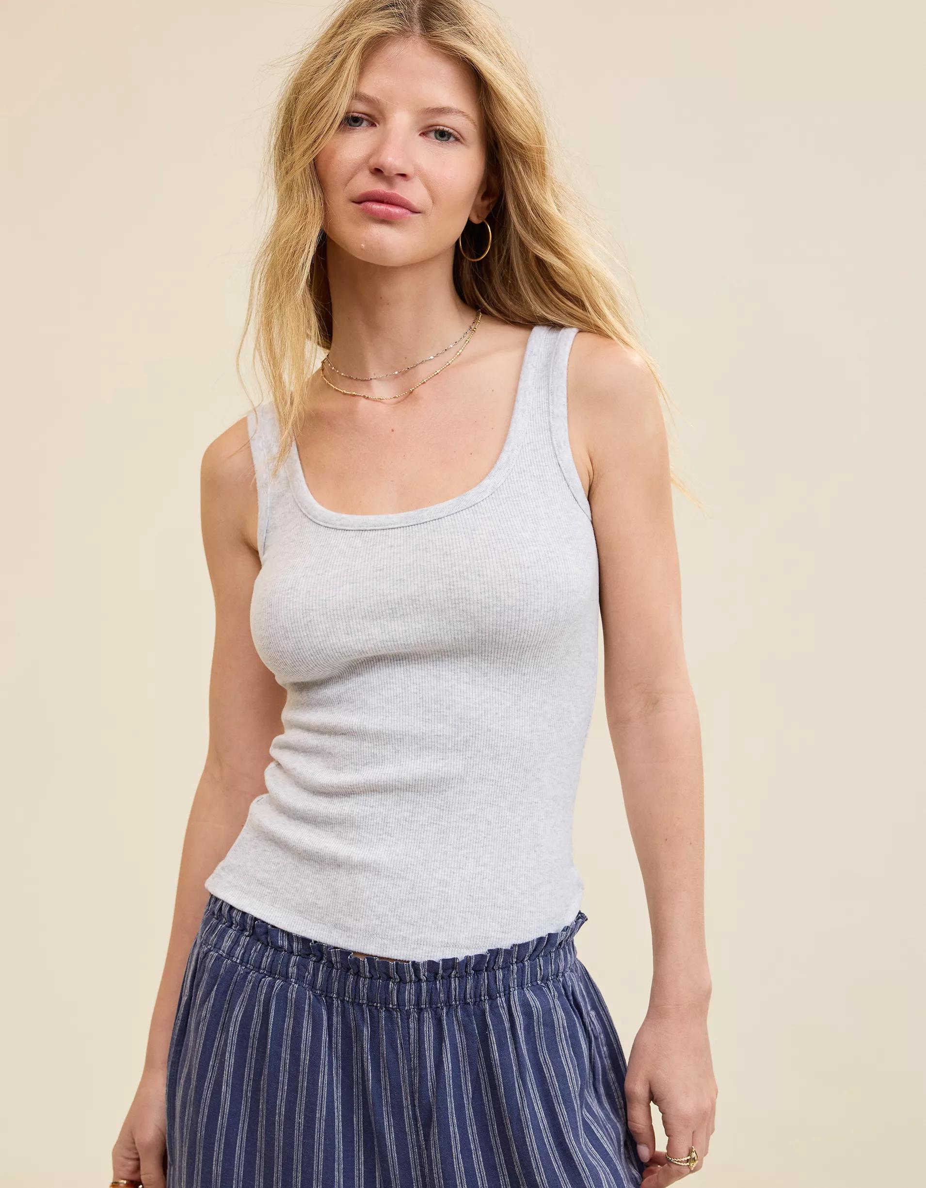 Aerie Double Scoop Neck Tank Top Women's Product Image