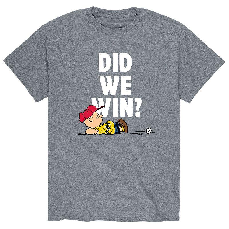 Men's Peanuts Did We Win Tee, Size: XL, Gray Product Image