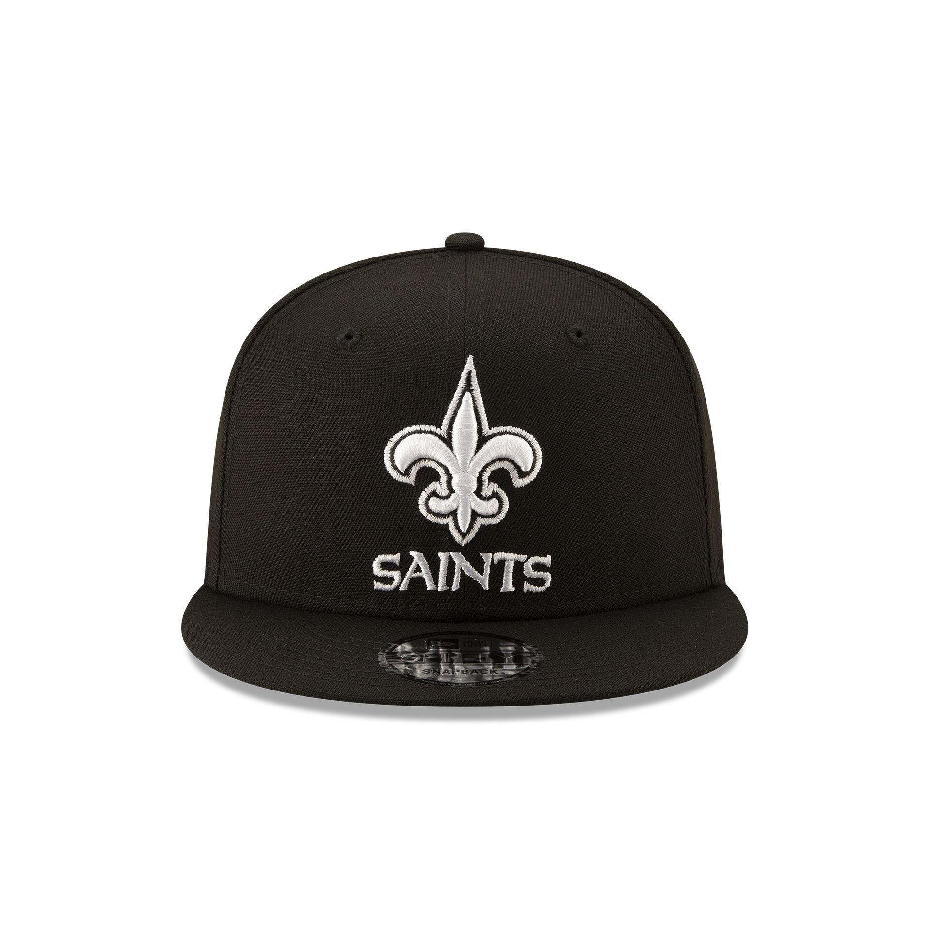 New Orleans Saints Basic Black & White 9FIFTY Snapback Hat Male Product Image