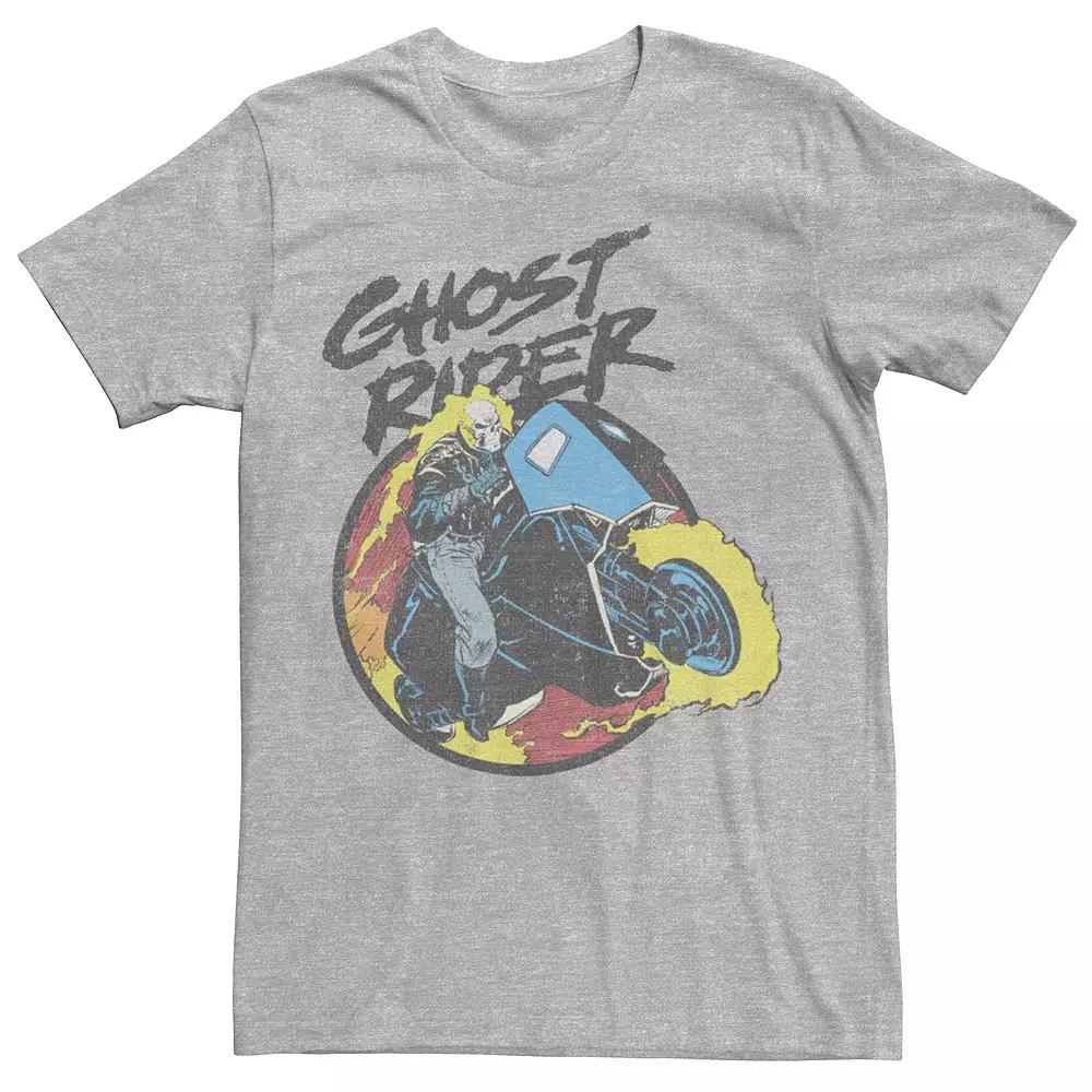 Men's Marvel Ghost Rider Circle Portrait Action Shot Tee,  Product Image