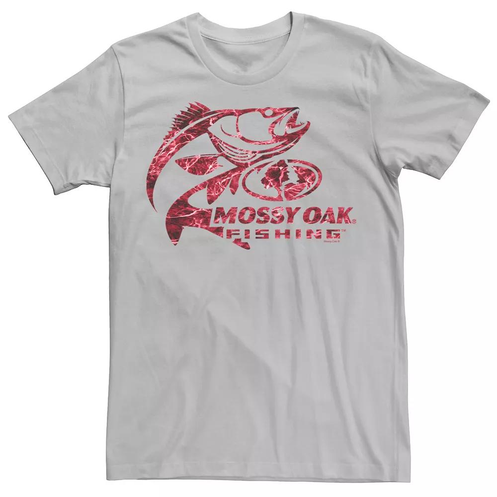 Men's Mossy Oak Fishing Bass Red Water Surface Graphic Tee,  Product Image