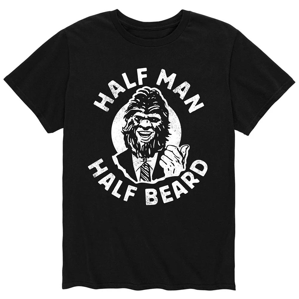 Men's Half Man Half Beard Tee,  Product Image