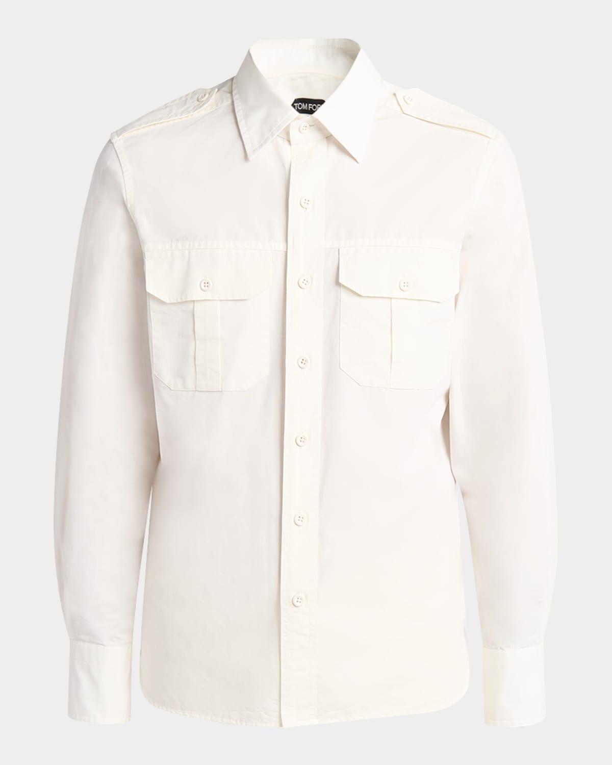 Mens Cotton-Silk Poplin Western Shirt Product Image