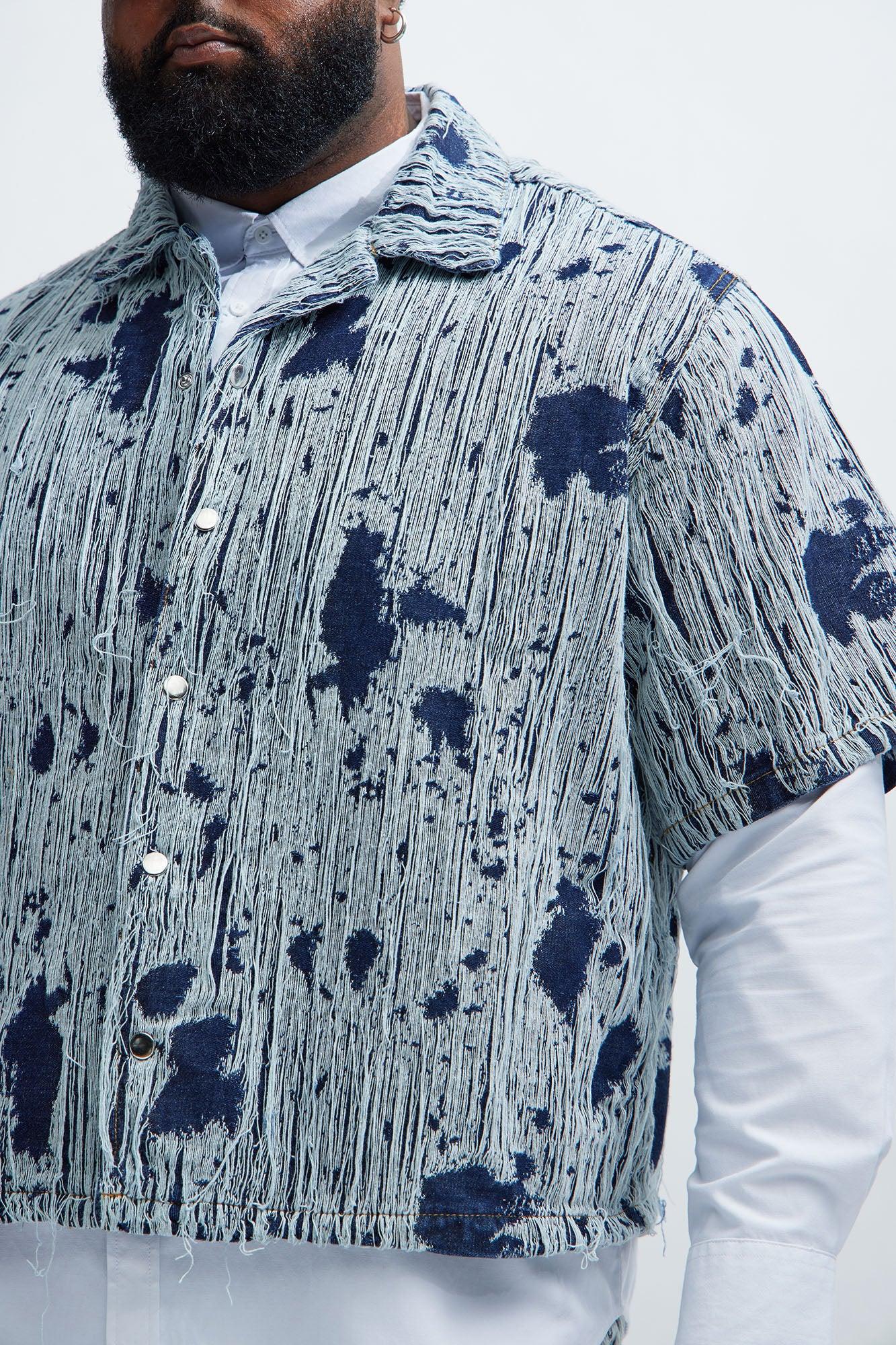 Riley Frayed Denim Shirt - Indigo Product Image
