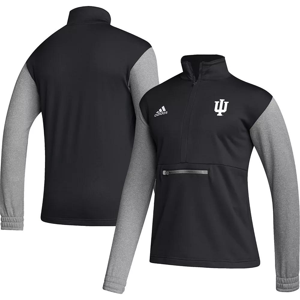 Men's adidas Black Miami Hurricanes Team Issue AEROREADY Quarter-Zip Jacket,  Product Image