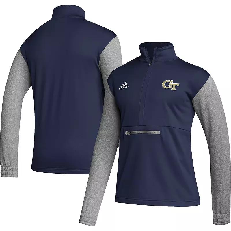 Men's adidas Black Miami Hurricanes Team Issue AEROREADY Quarter-Zip Jacket,  Product Image