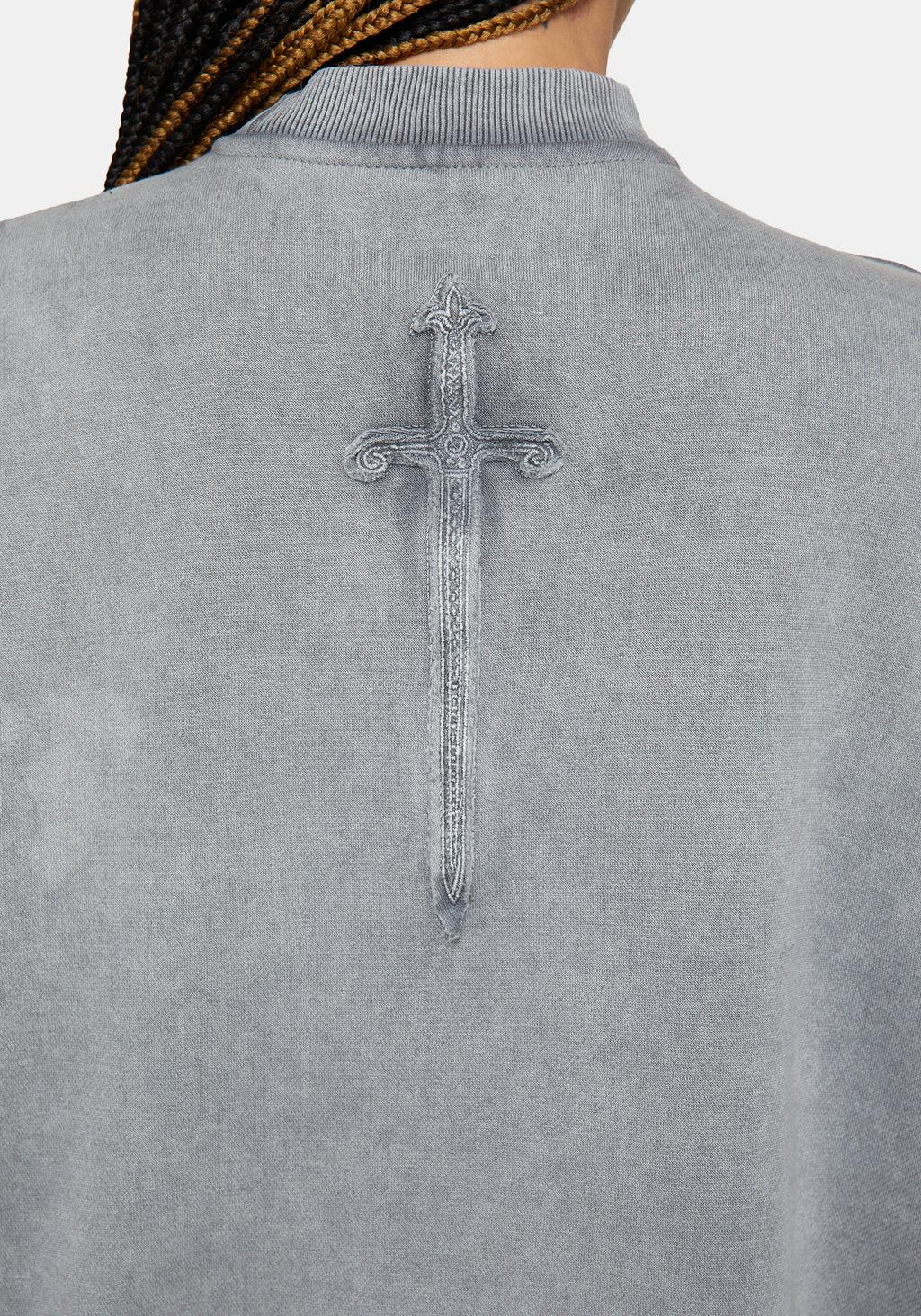 Aelin Sword Applique Sweater Dress - Grey Product Image