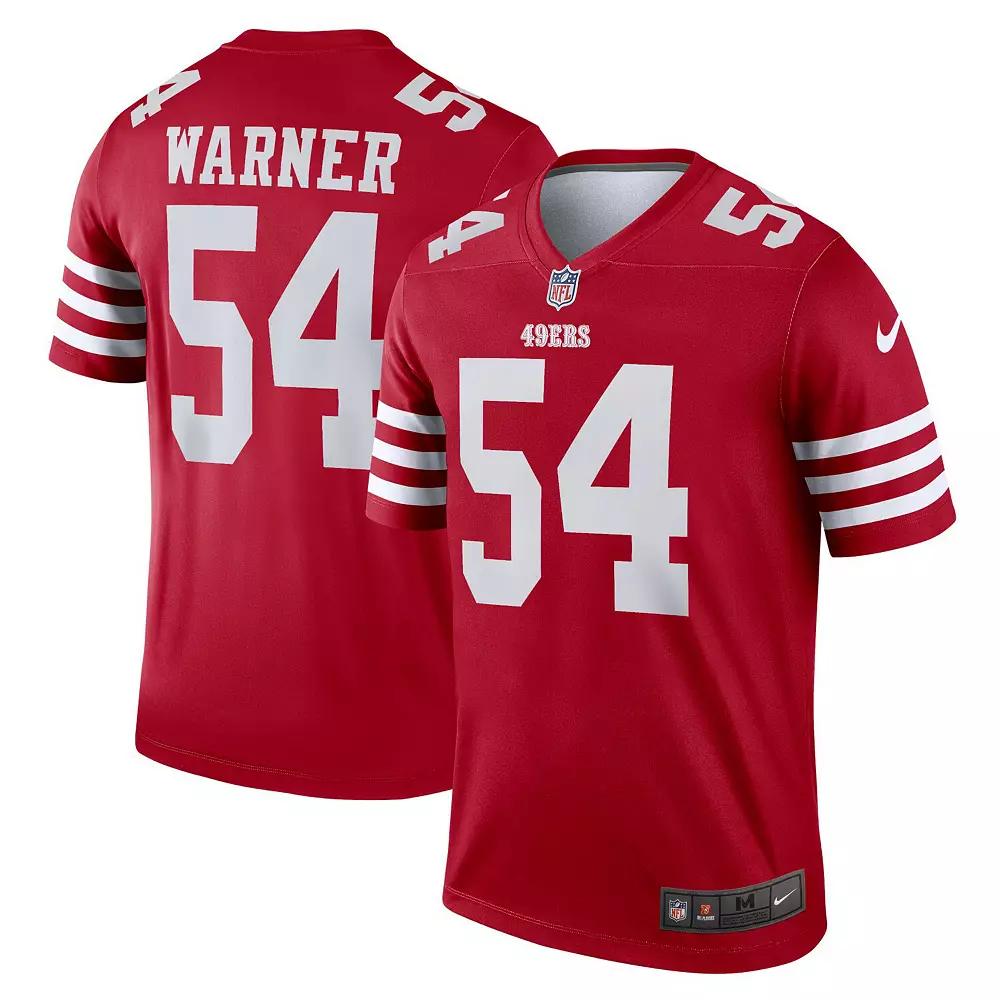 Men's Nike Fred Warner Scarlet San Francisco 49ers Team Legend Player Performance Top,  Product Image