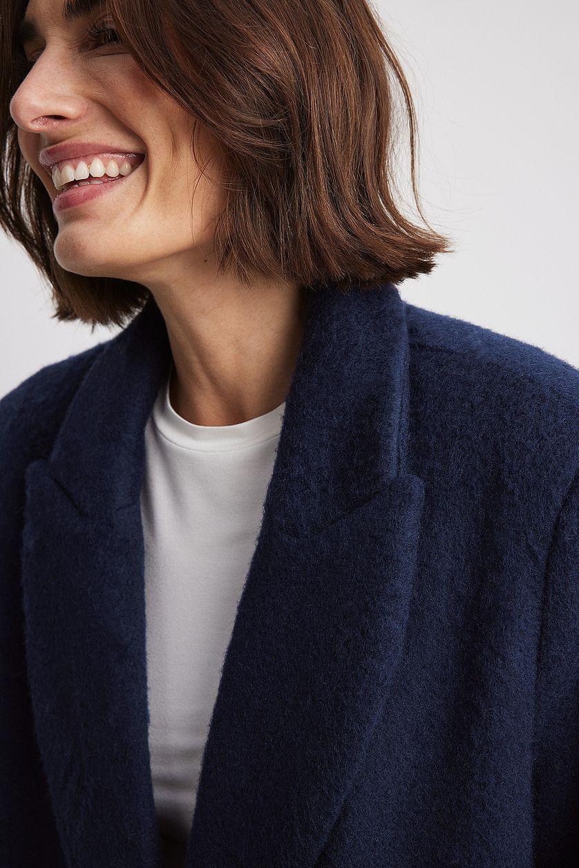 Double Breasted Wool Blend Coat Product Image