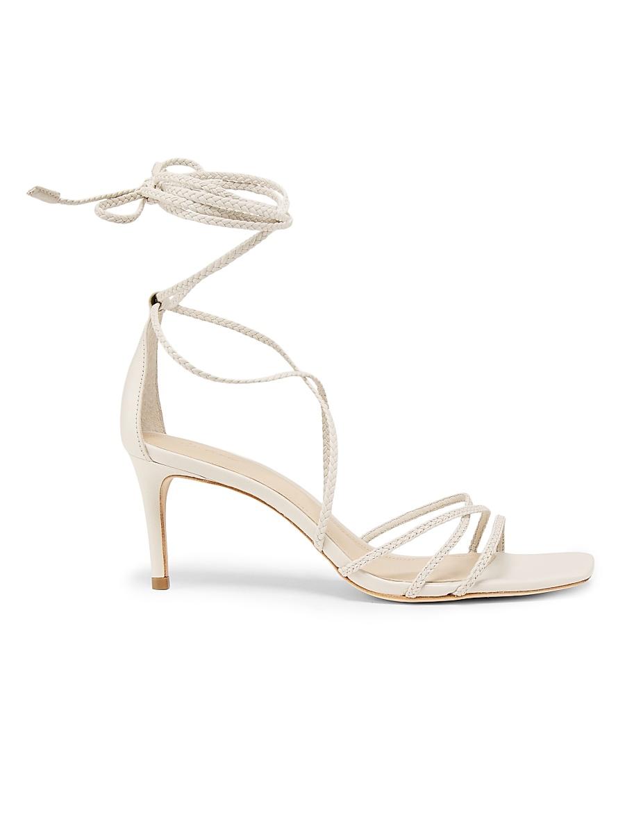 Womens 70MM Braided Leather Sandals Product Image