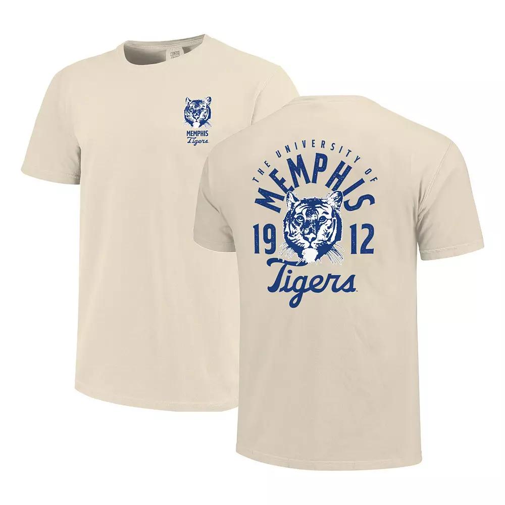 Men's Cream Memphis Tigers Comfort Colors Mascot Overlay T-Shirt,  Product Image