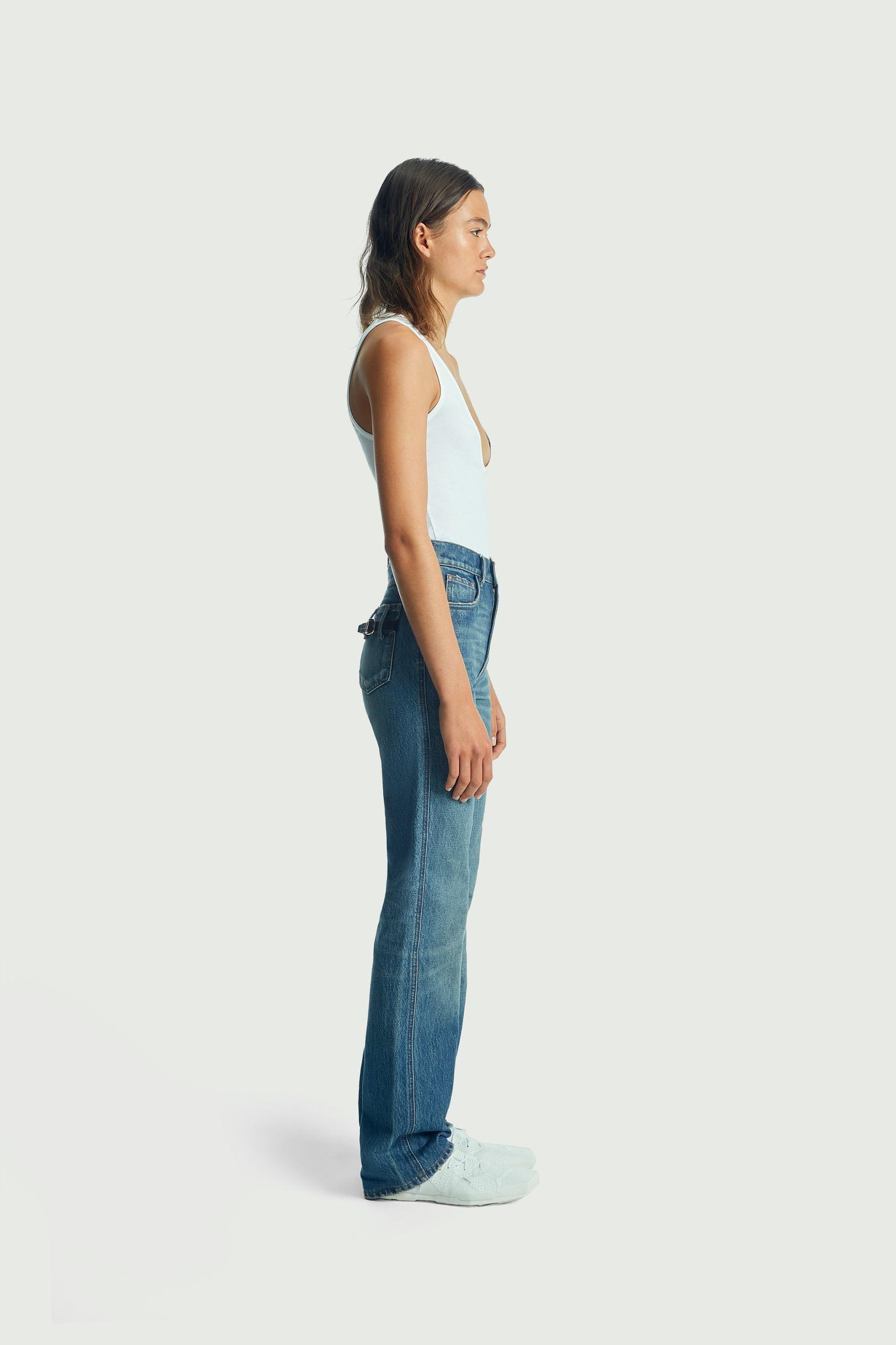 Straight Leg Denim Pants Product Image